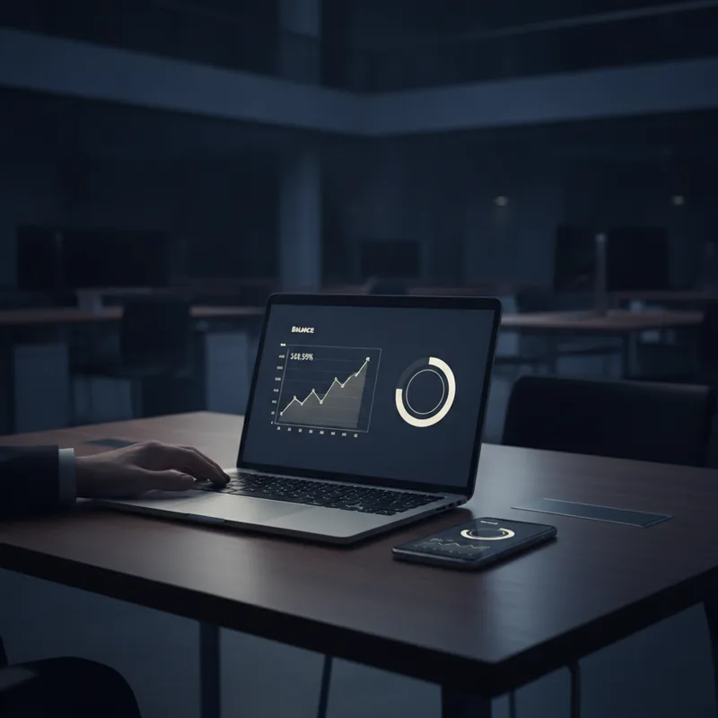 AI-driven market signals dashboard with live trend chart and confidence levels